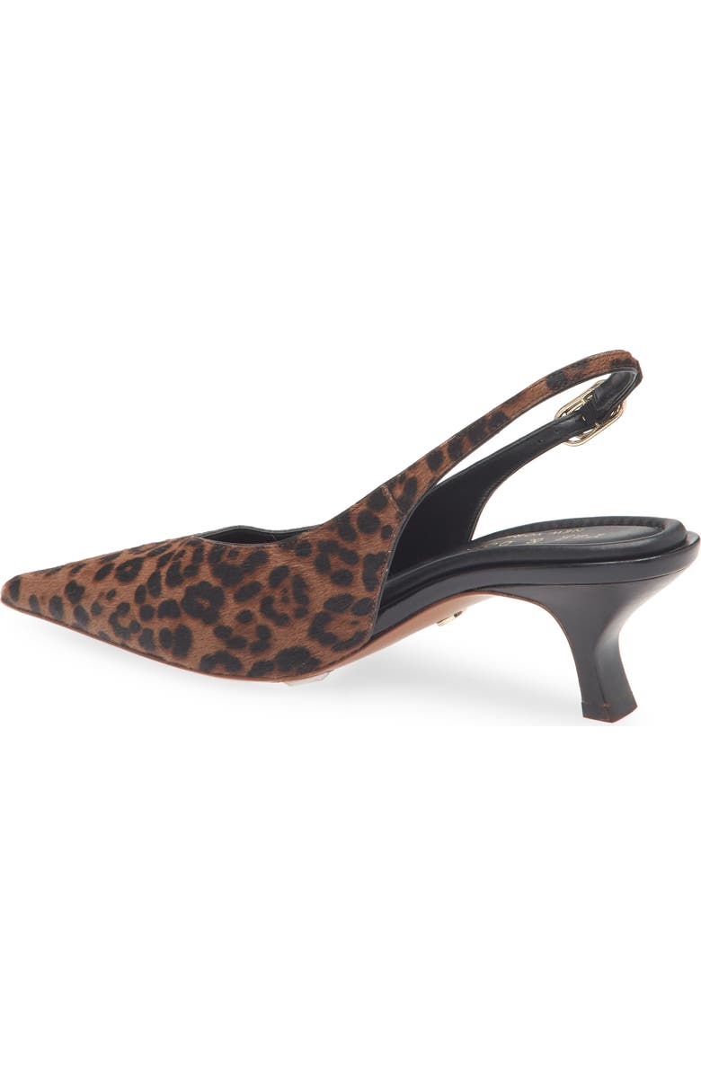 rag & bone Madison Slingback Pointed Toe Kitten Heel Pump, Alternate, color, Leopard