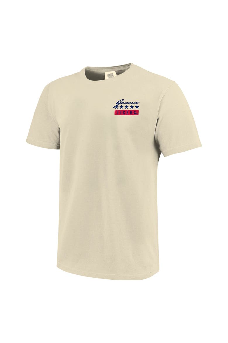 Men's  Cream LSU Tigers Uncle Sam Mascot T-Shirt, Alternate, color, Cream