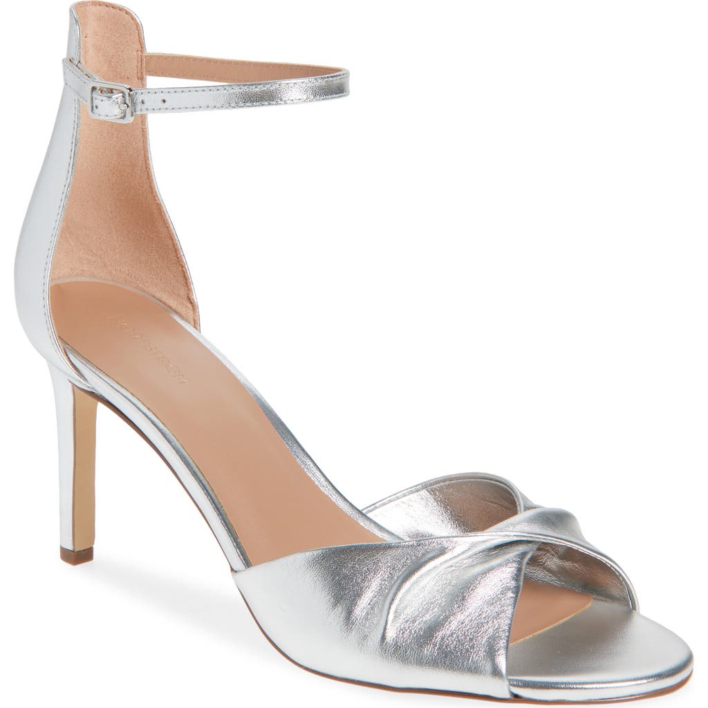 Nordstrom Anders Ankle Strap Sandal In Silver Metallic