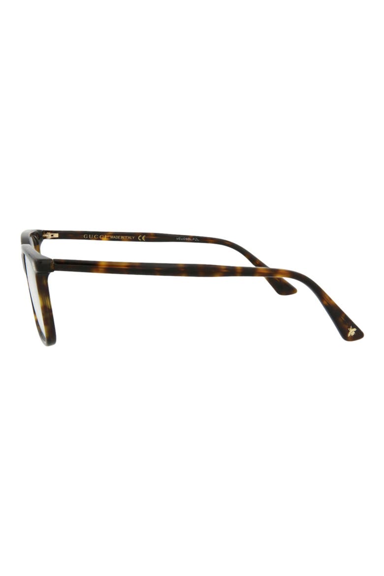 54mm Rectangle Optical Glasses, Alternate, color, HAVANA HAVANA TRANSPARENT