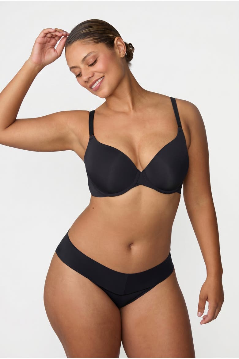 Base Push-Up Bra, Alternate, color, Black