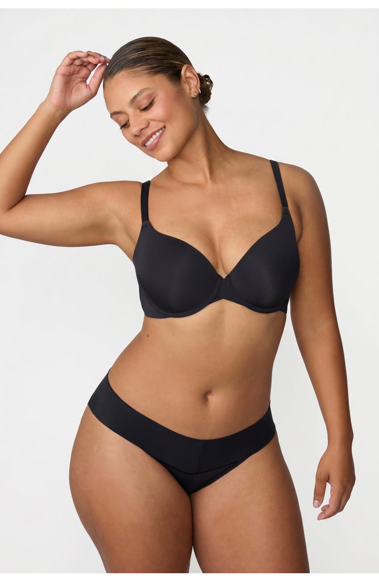 Harper Wilde Base Push-Up Bra, Alternate, color, Black