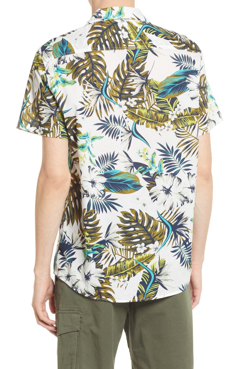 Selected Homme Men's Regular Fit Short Sleeve Button-Up Shirt, Alternate, color, 