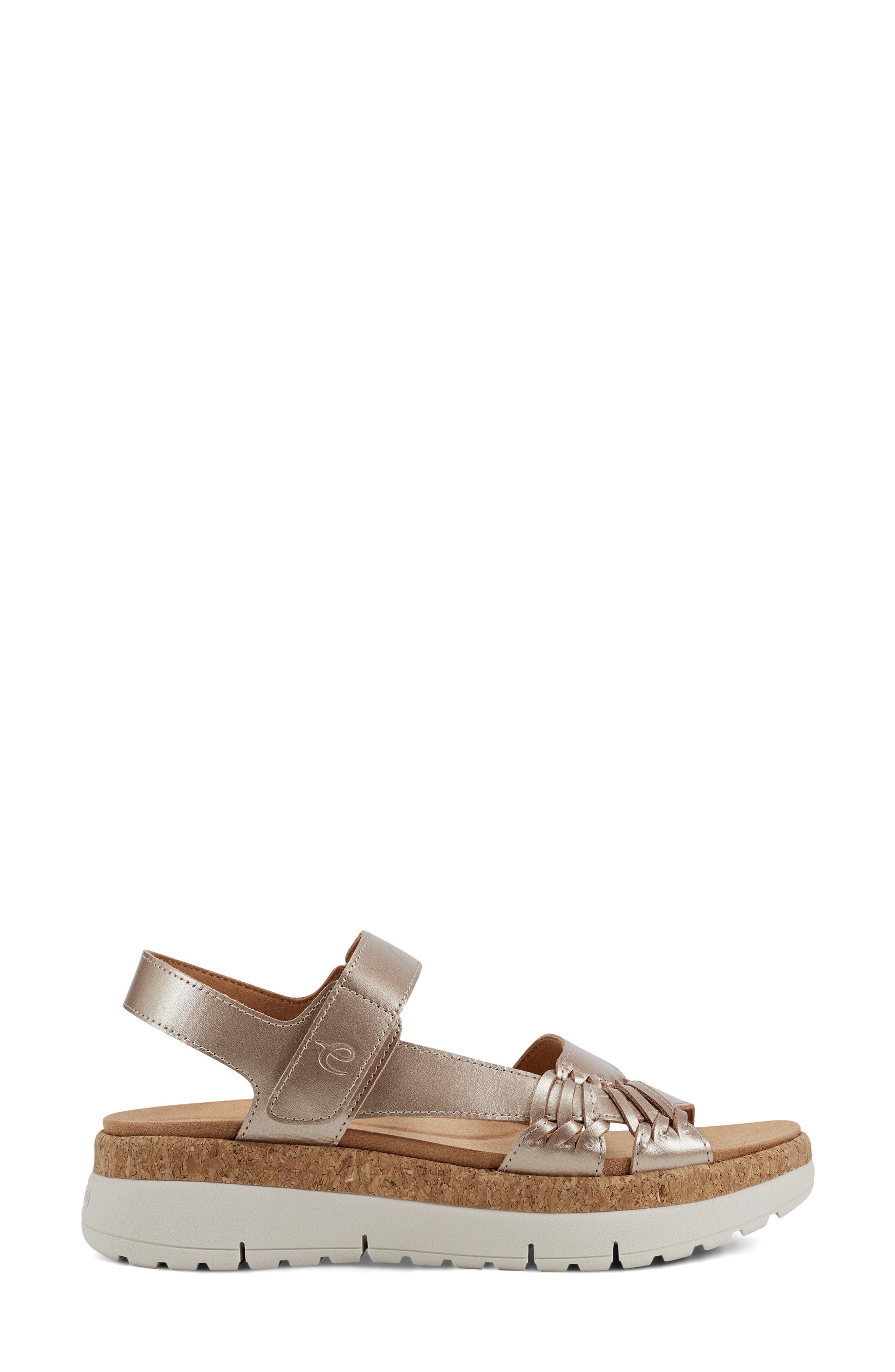 Easy Spirit Ilena Platform Wedge Sandal, Alternate, color, Gold