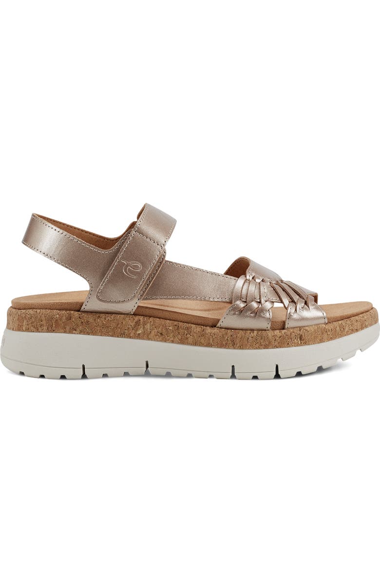 Easy Spirit Ilena Platform Wedge Sandal, Alternate, color, Gold