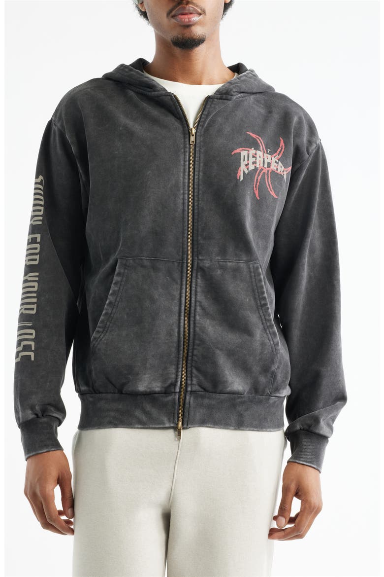 City Reapers Scythe Zip Hoodie, Alternate, color, BLACK