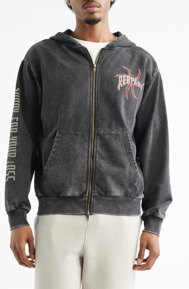 OVERTIME City Reapers Scythe Zip Hoodie, Alternate, color, Black