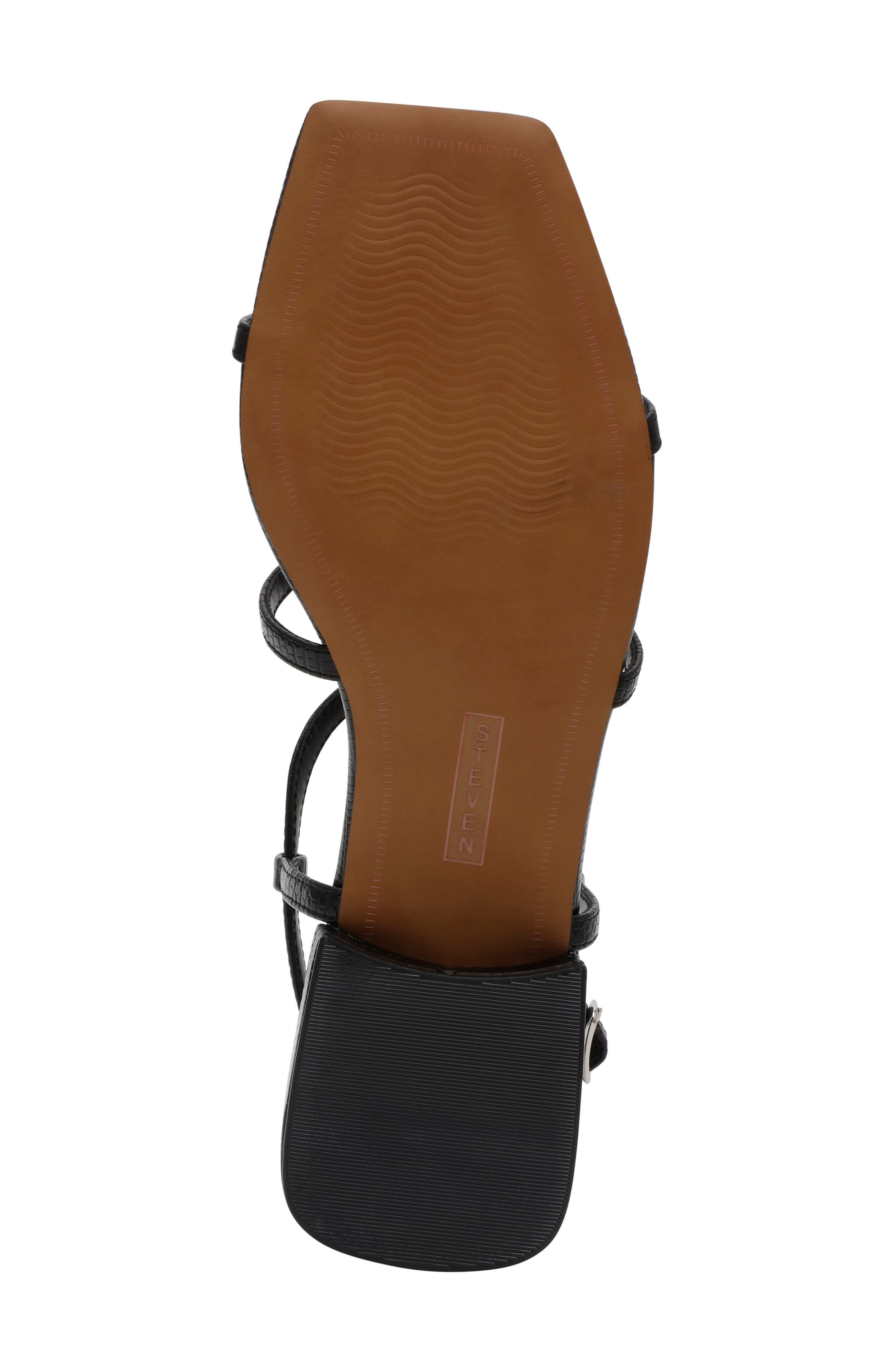 Steven New York Hapi Caged Sandal, Alternate, color, Black