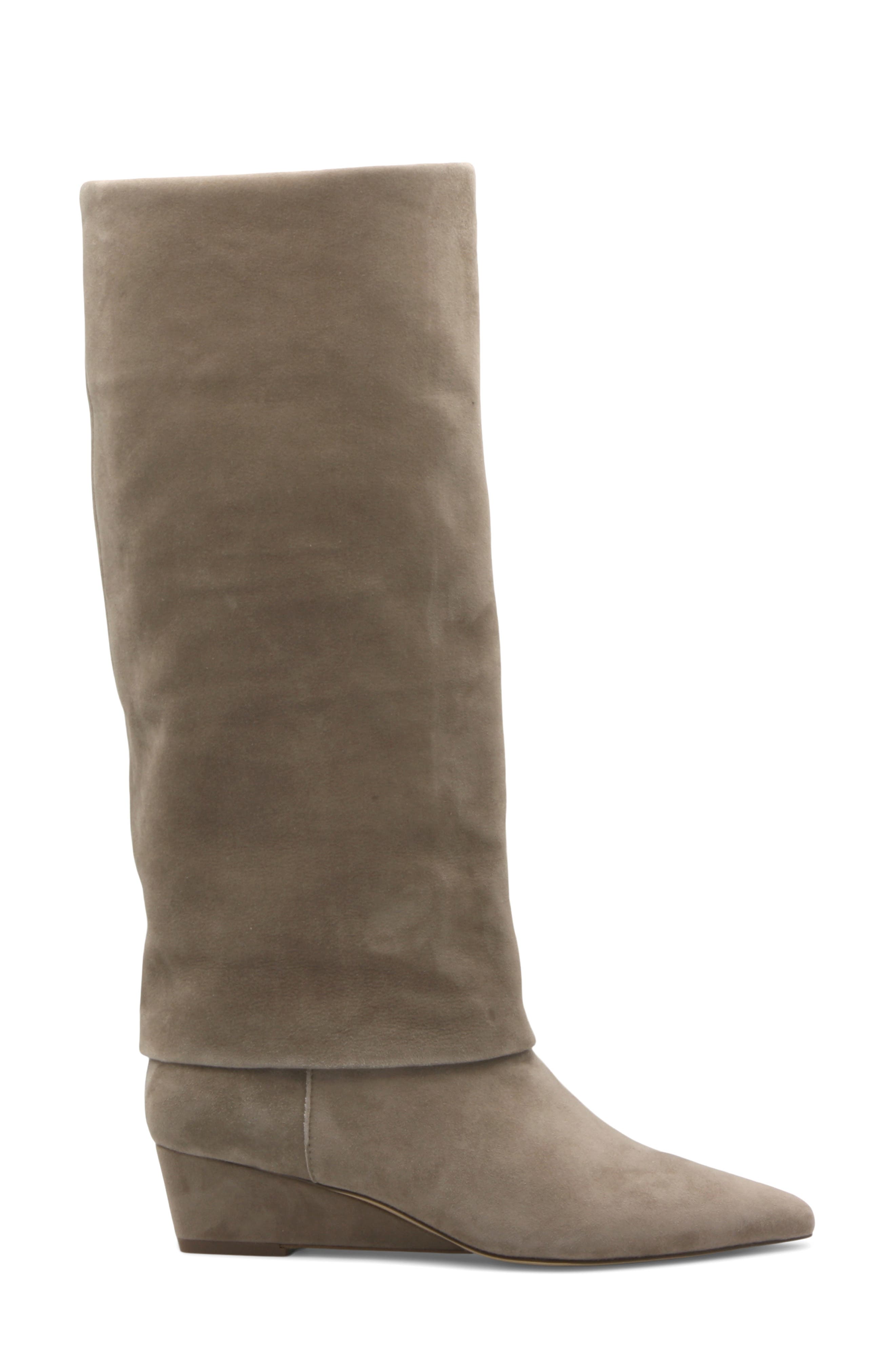 Charles by Charles David Perez Knee High Wedge Boot, Alternate, color, Truffle-Ks