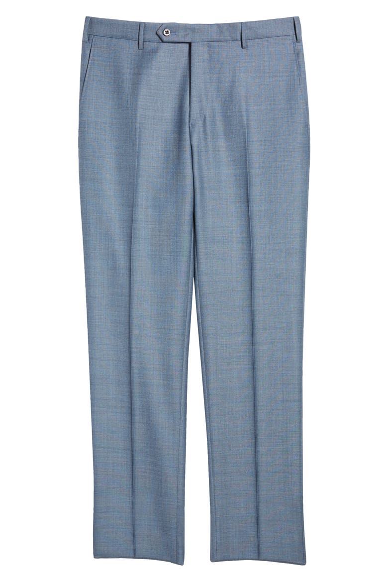 Parker Classic Wool Sharkskin Dress Pants, Main, color, MED. BLUE 0