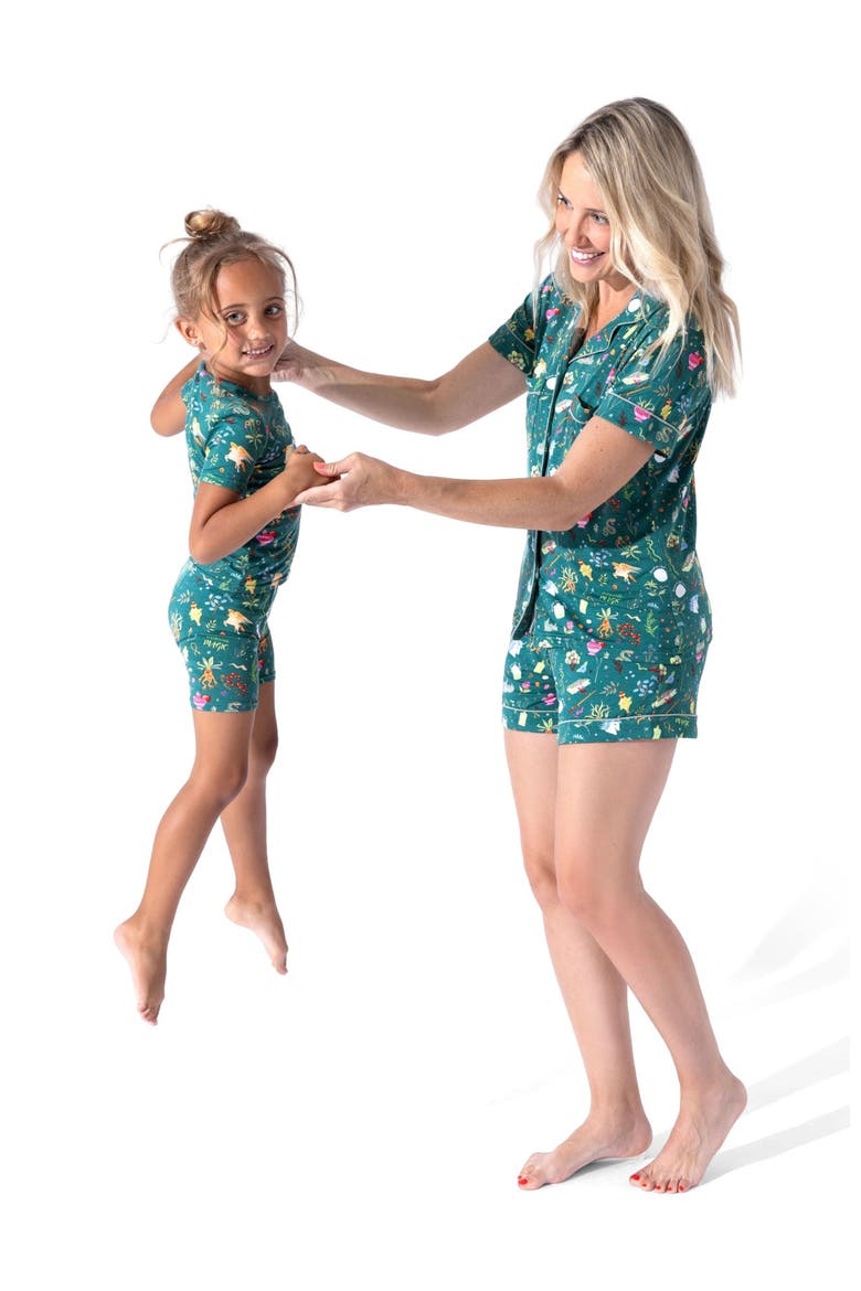 Mandrakes Potions & Herbs Kids 2-Piece Short Sleeve & Shorts Pajama Set, Alternate, color, Mandrakes Potions & Herbs