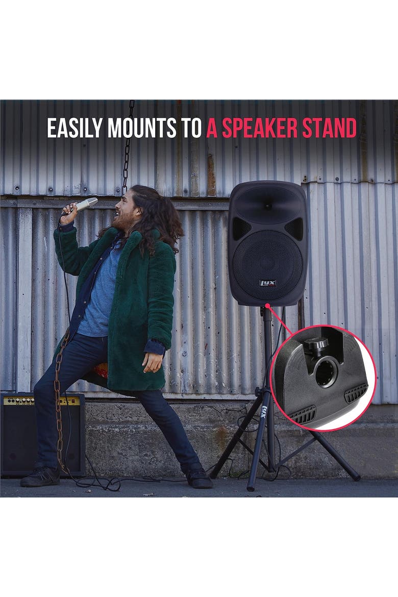Rechargeable Battery PA Speaker, PA System W/Equalizer SD Slot & Built-in Bluetooth, Alternate, color, Black