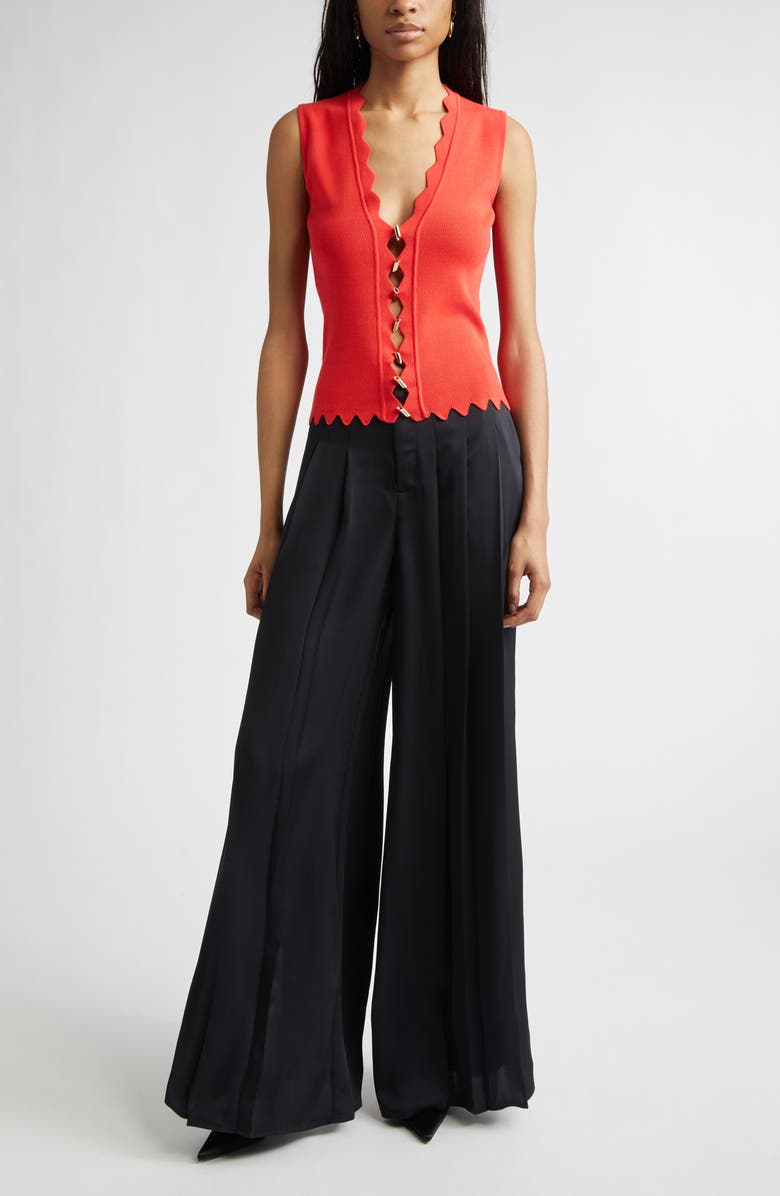 Ramy Brook Bec Rib Sweater Vest, Alternate, color, Crimson