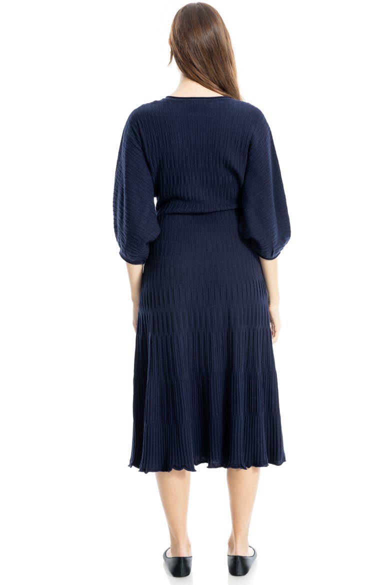 Balloon Sleeve Midi Sweater Dress, Alternate, color, SAPPHIRE BLUE