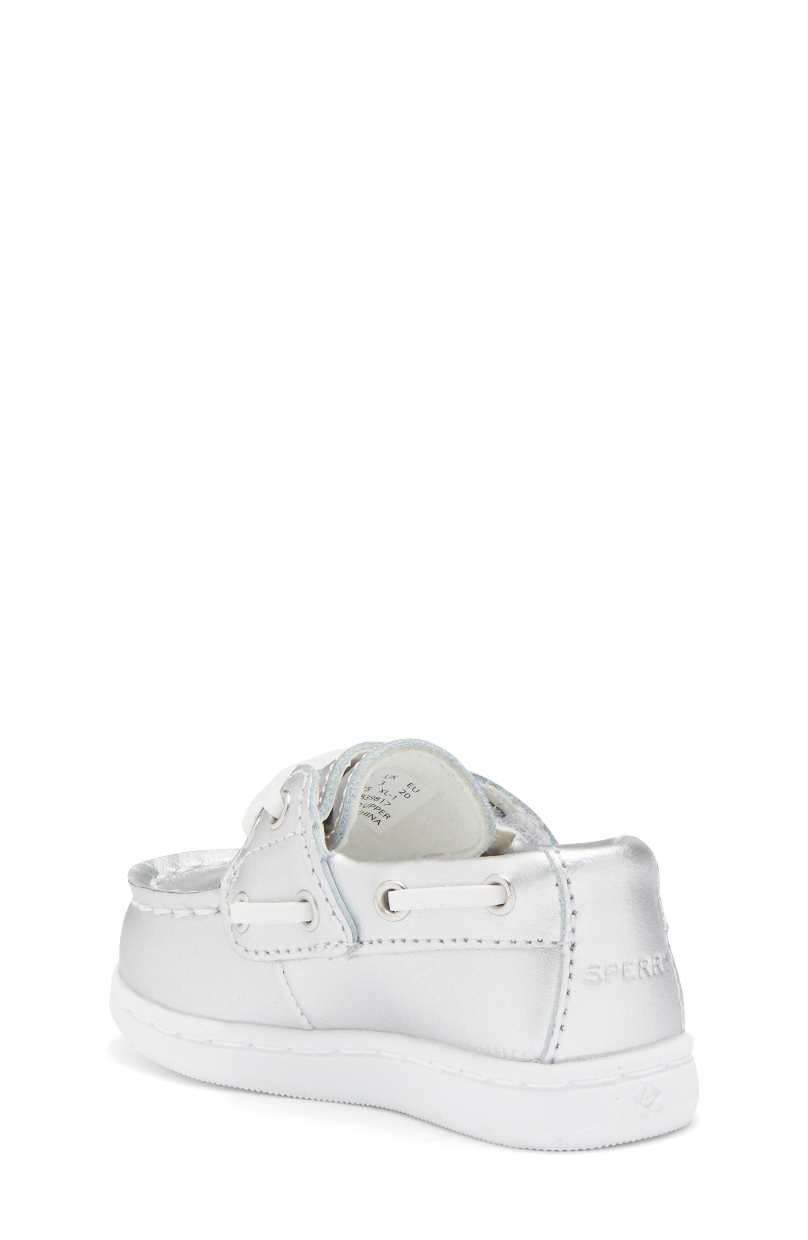 Sperry Kids' Original Boat Shoe, Alternate, color, Silver