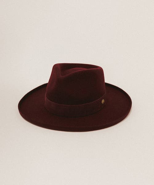 Two Roads Hat Co. Echo Park Fedora Hat In Maroon