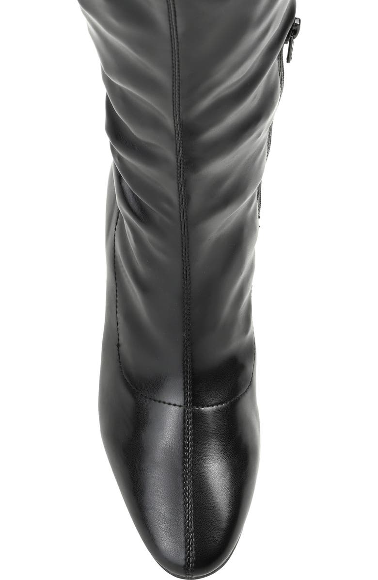 Journee Collection Melika Tall Ruched Shaft Vegan Leather Boot, Alternate, color,