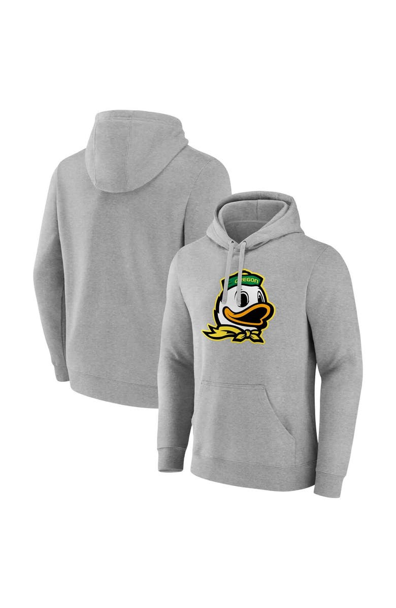 FANATICS Men's Fanatics  Gray Oregon Ducks Primary Logo Pullover Hoodie, Main, color, 