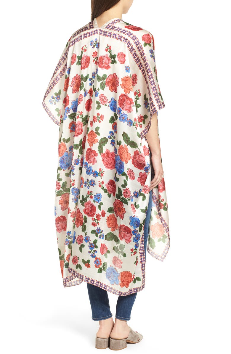Echo Floral Maxi Ruana, Alternate, color,