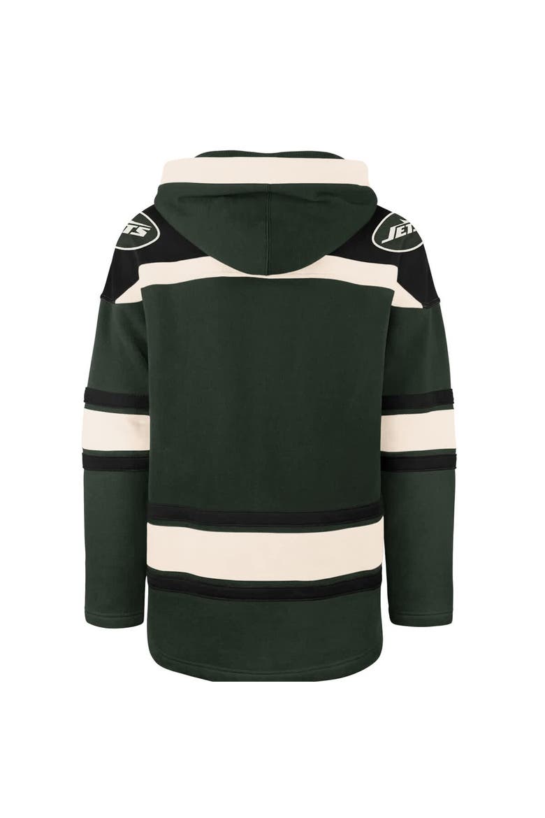 Men's '47  Dark Green New York Jets Superior Lacer Hoodie, Alternate, color, Green