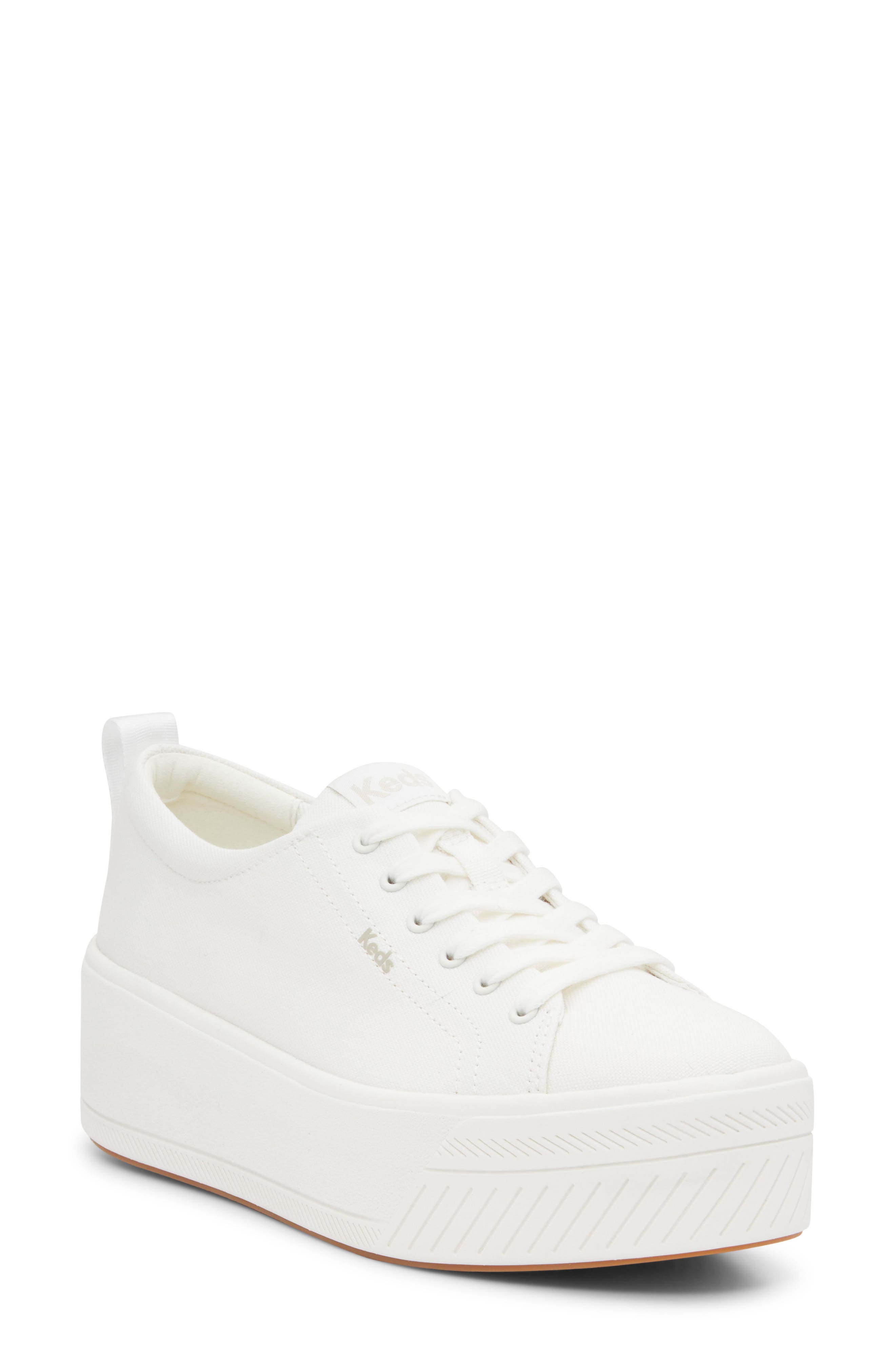 Keds<sup>®</sup> Sklyer Platform Sneaker, Main, color, White Canvas