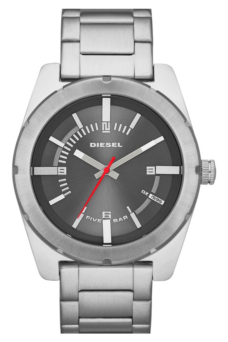 'NSBB' Round Bracelet Watch, 44mm, Main, color, SILVER/ GREY