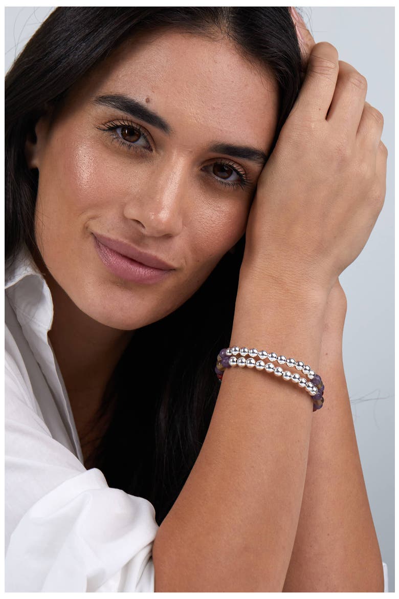 N62 Smooth Digestion Set of 2 Healer's Bracelets, Alternate, color, SILVER