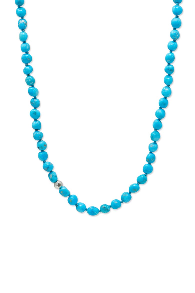 Boheme Sleeping Beauty Turquoise Beaded Necklace, Main, color, TURQUOISE/ SILVER