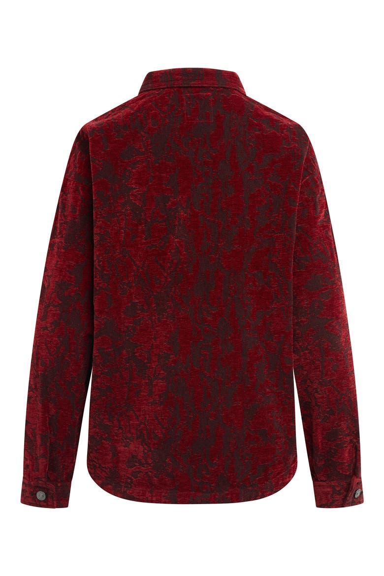 Floral Cropped Shirt Jacket, Alternate, color, DARK CHALET