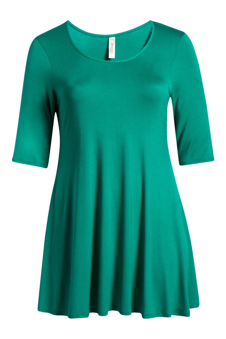 Swing Asymmetric Hem Tunic Top, Alternate, color, GRASS