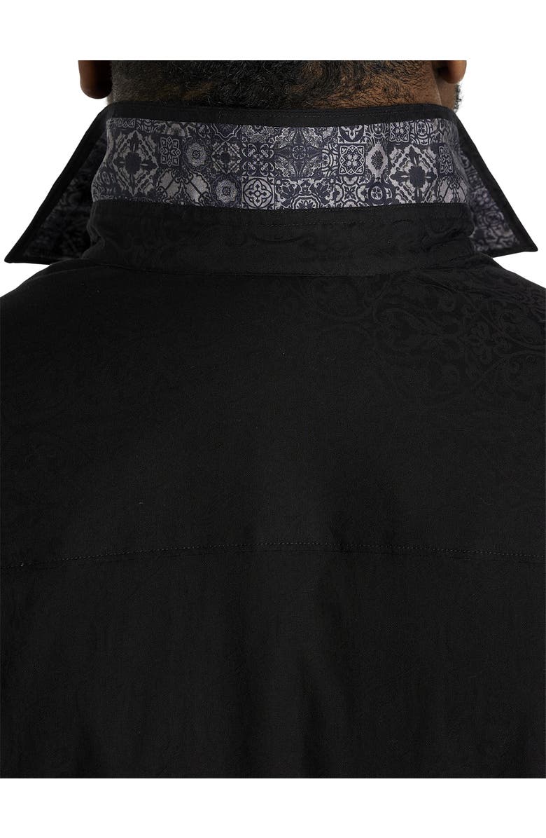 Robert Graham DXL Luther Tonal Sport Shirt, Alternate, color, Black