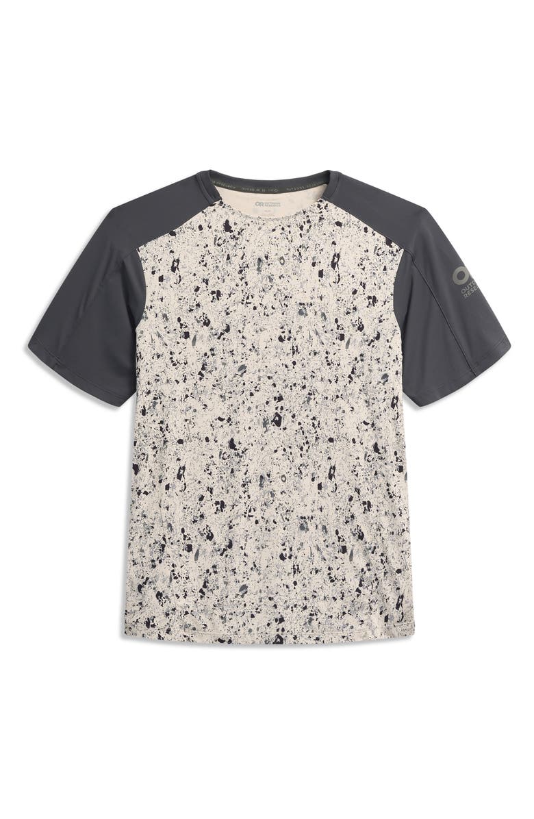 Outdoor Research Freewheel Mountain Bike T-Shirt, Alternate, color, Storm/ Oyster Creekside Print