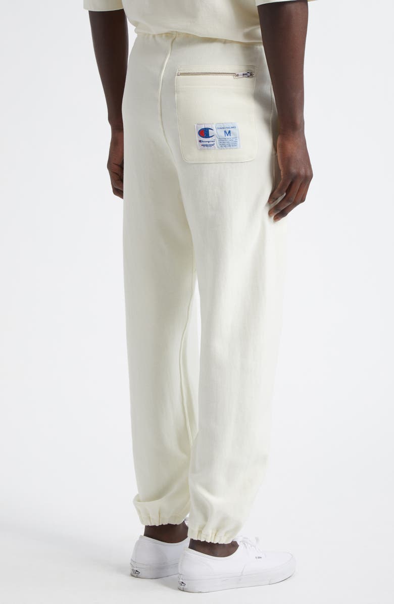 Undercover x Champion Reverse Weave<sup>®</sup> Cotton Fleece Sweatpants, Alternate, color, Ivory