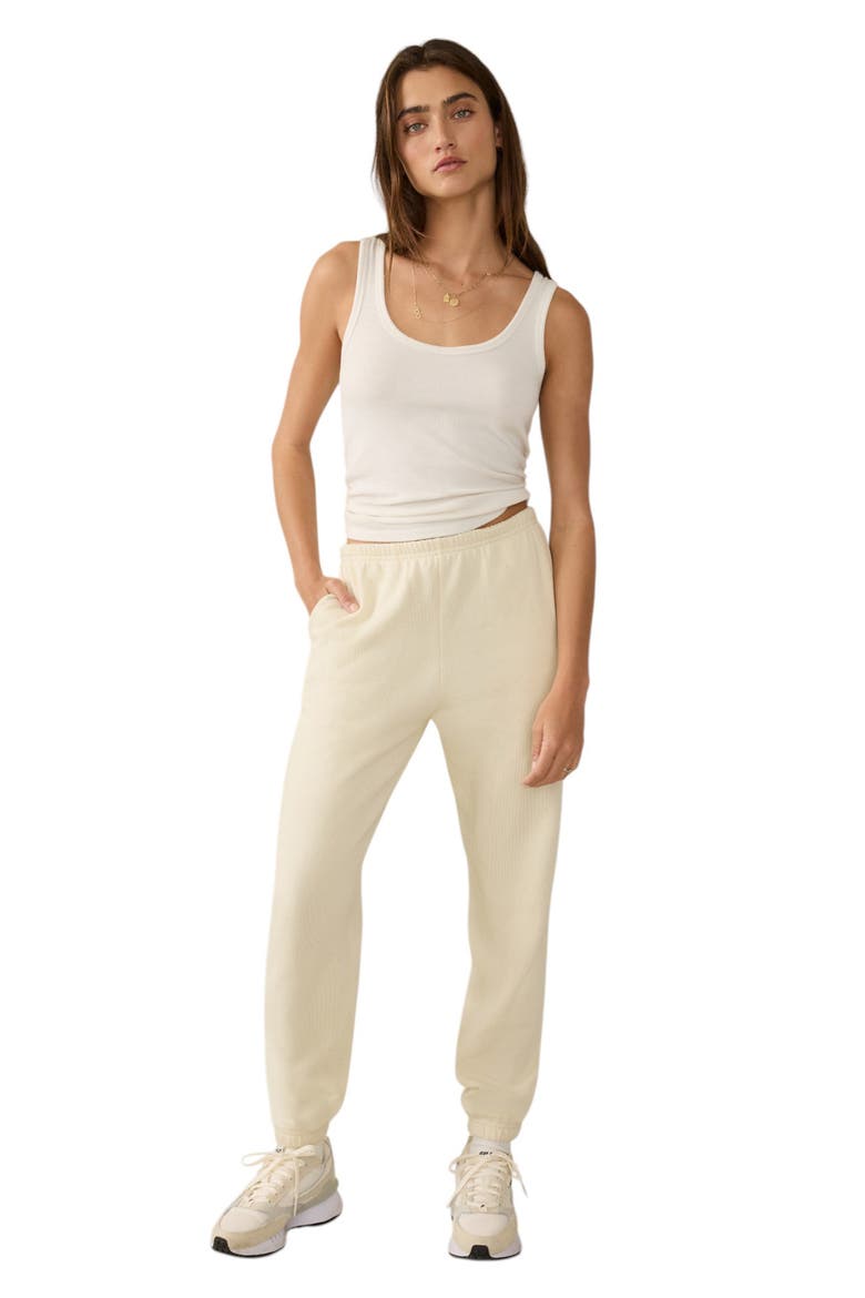High Standard Organic Cotton Fleece Sweatpants, Alternate, color, CABO BLANCO