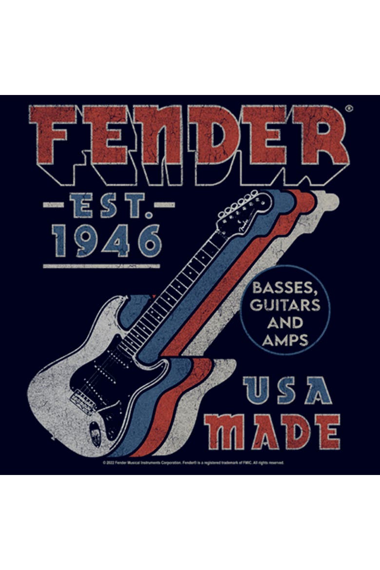 Men's Fender Est. 1946 USA Made Graphic T-Shirt, Alternate, color, Navy Blue
