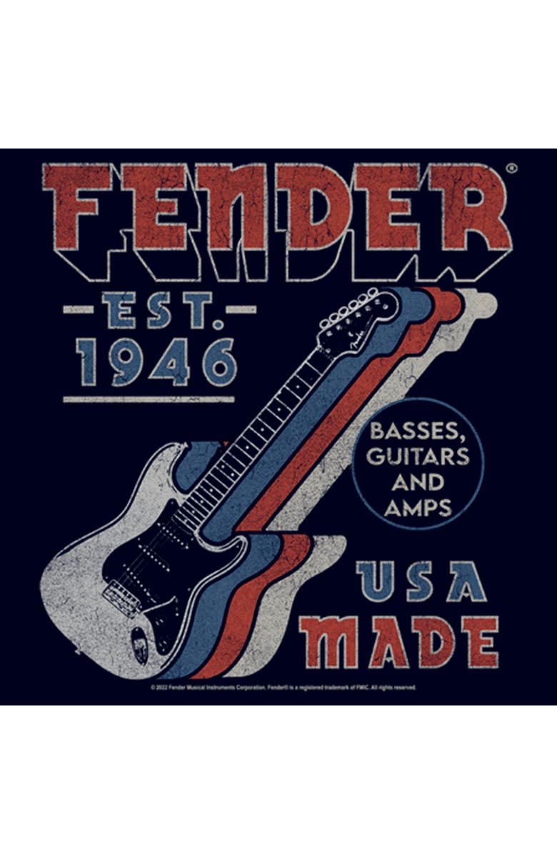 FENDER Men's Fender Est. 1946 USA Made Graphic T-Shirt, Alternate, color, Navy Blue