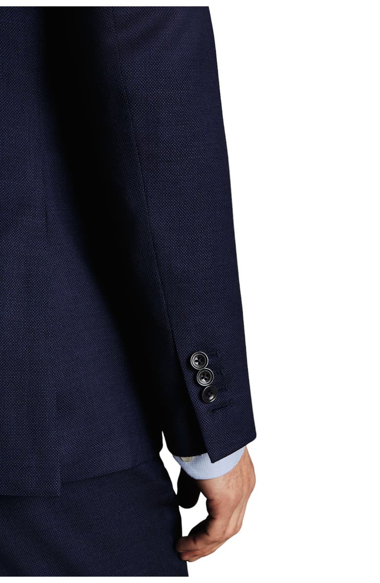 Charles Tyrwhitt Slim Fit Natural Stretch Birdseye Suit Jacket, Alternate, color, Indigo Blue