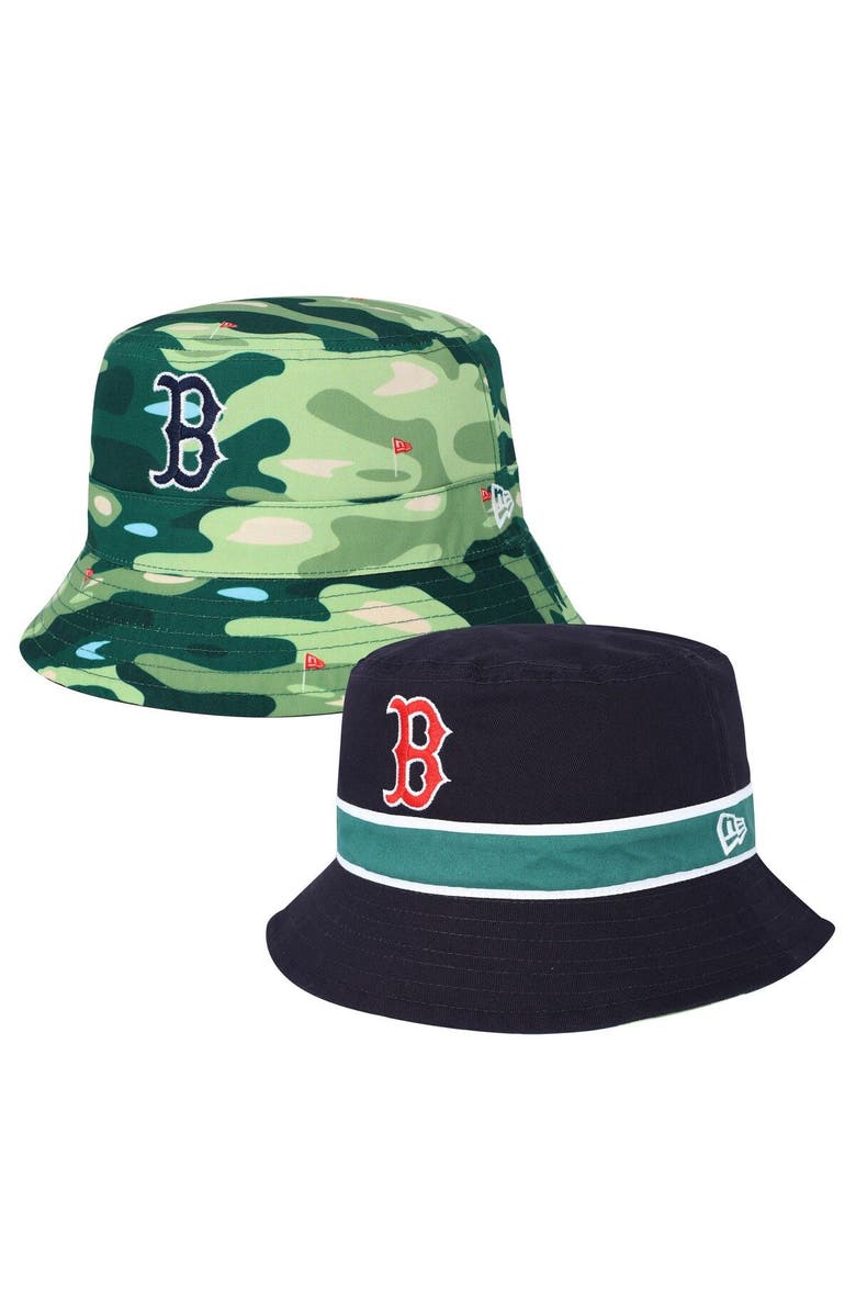 New Era Men's New Era Navy Boston Red Sox Reverse Bucket Hat, Main, color, Navy