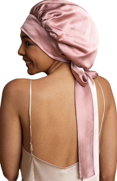 Women's Silk Casual Bonnet with Long Ribbons (Two-tone and Double-sided)