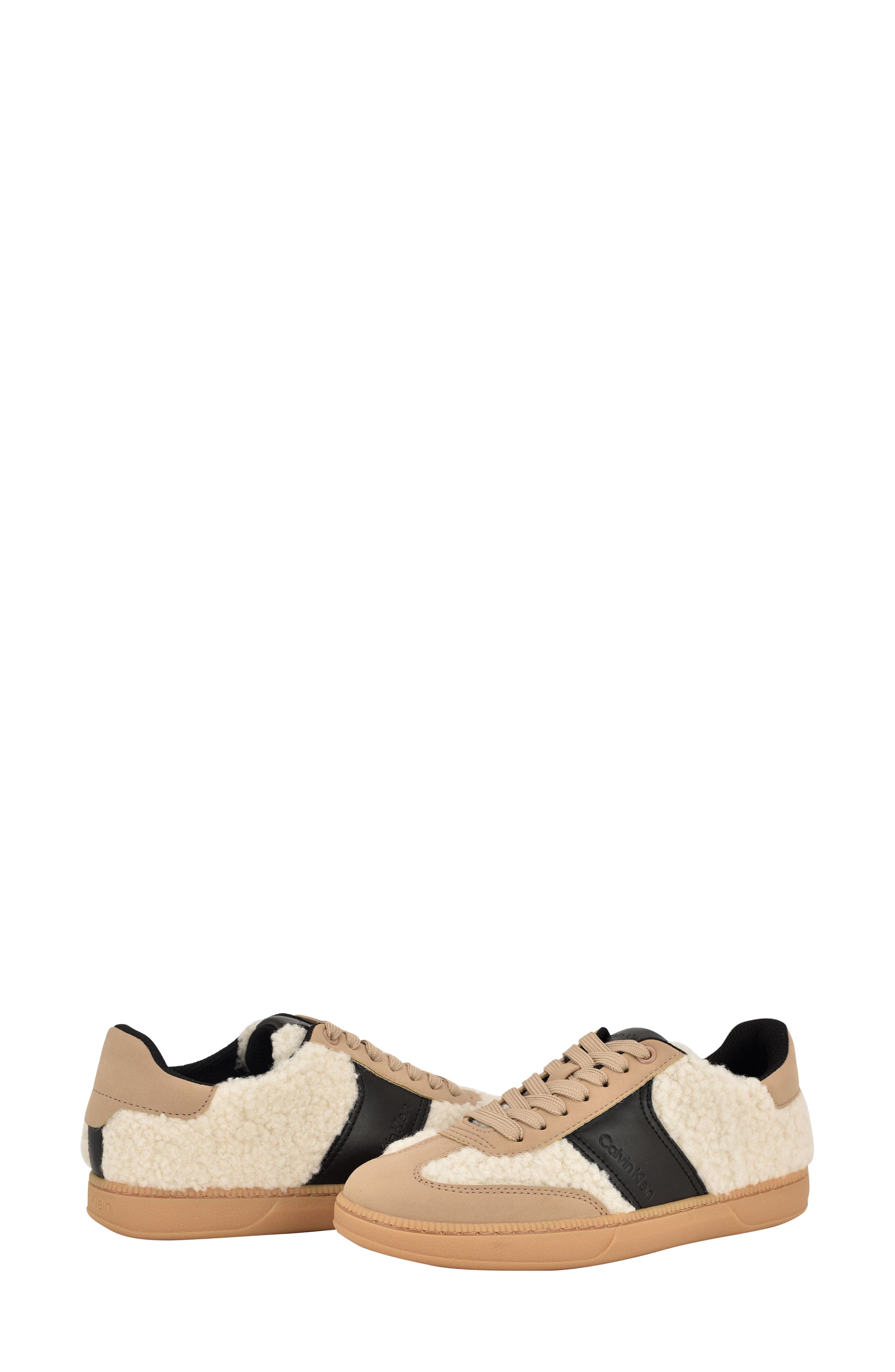 Nhova Sneaker with Faux Fur Trim, Alternate, color, NATURAL