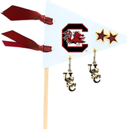 Color Shout University Of South Carolina Pennant Pair Earring Set