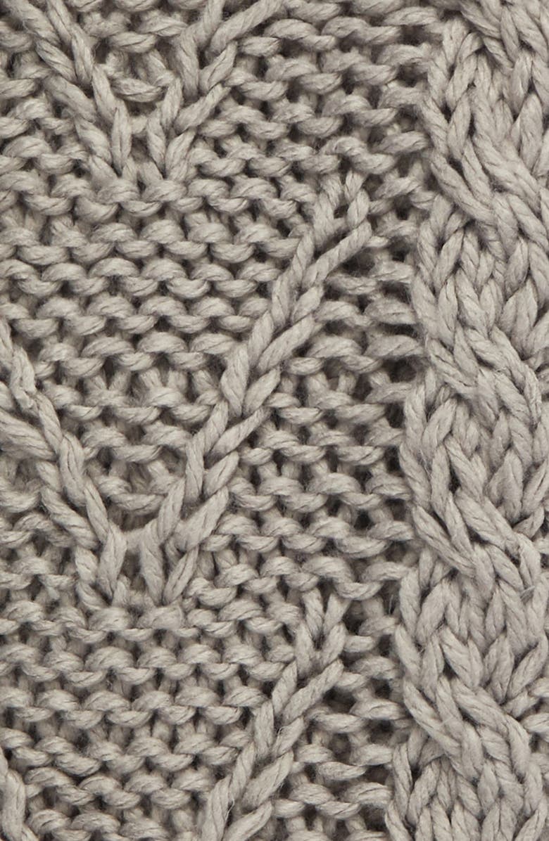 NORDSTROM AT HOME Cable Knit Tassel Throw Blanket, Alternate, color, 