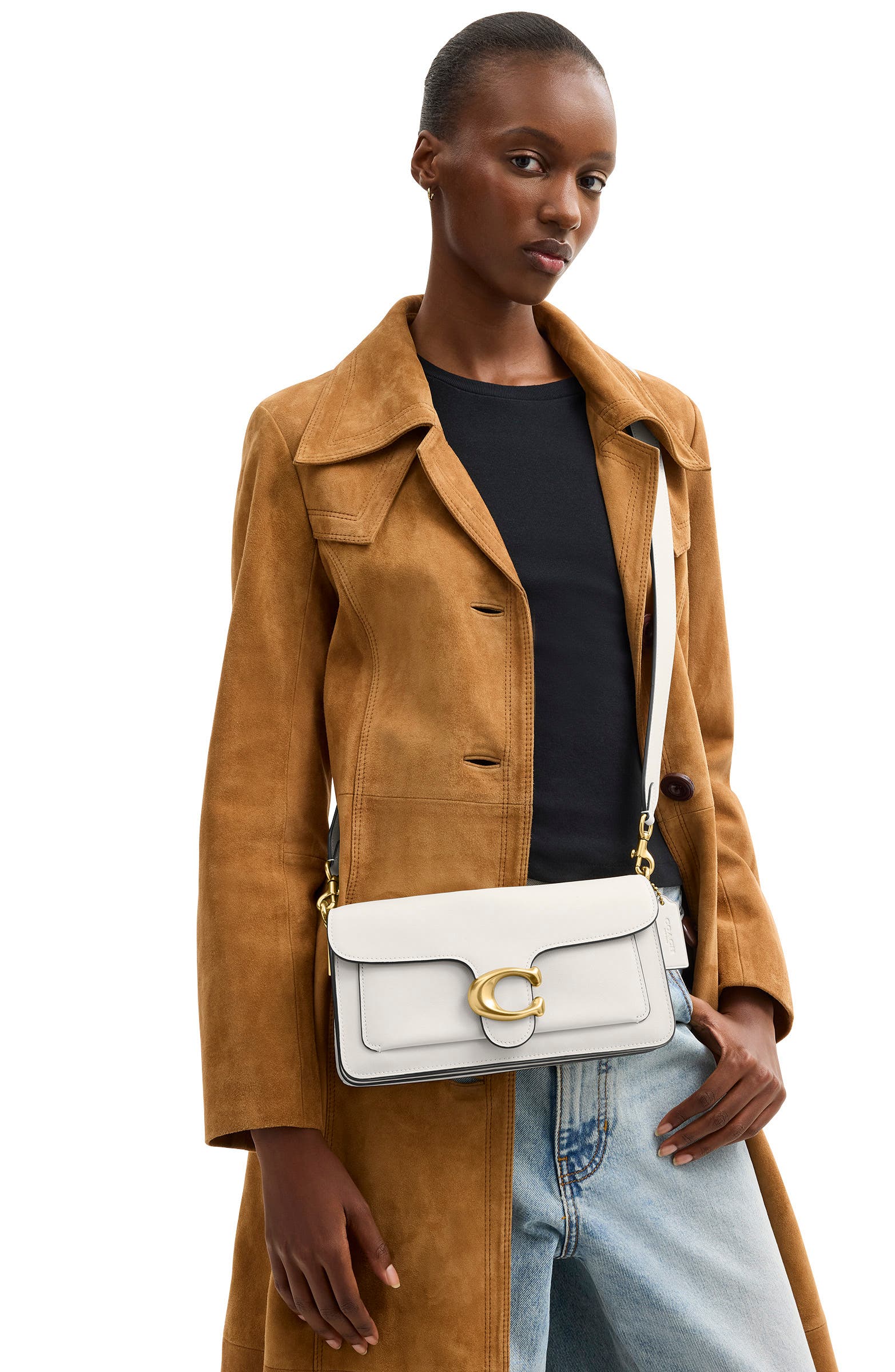 COACH Tabby 26 Leather Shoulder Bag, Alternate, color, B4/Chalk