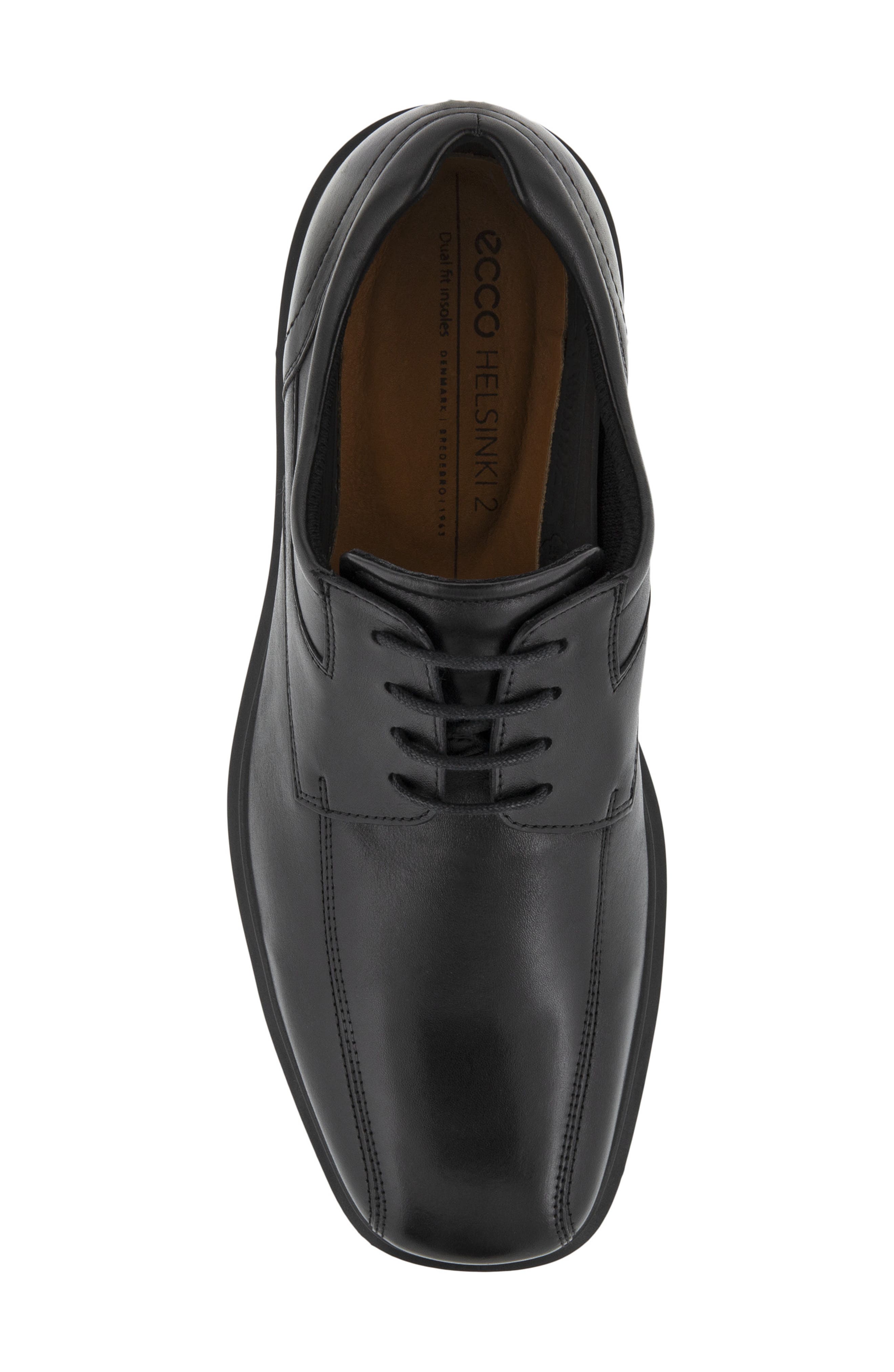 ECCO Helsinki 2.0 Bike Toe Leather Derby, Alternate, color, Black