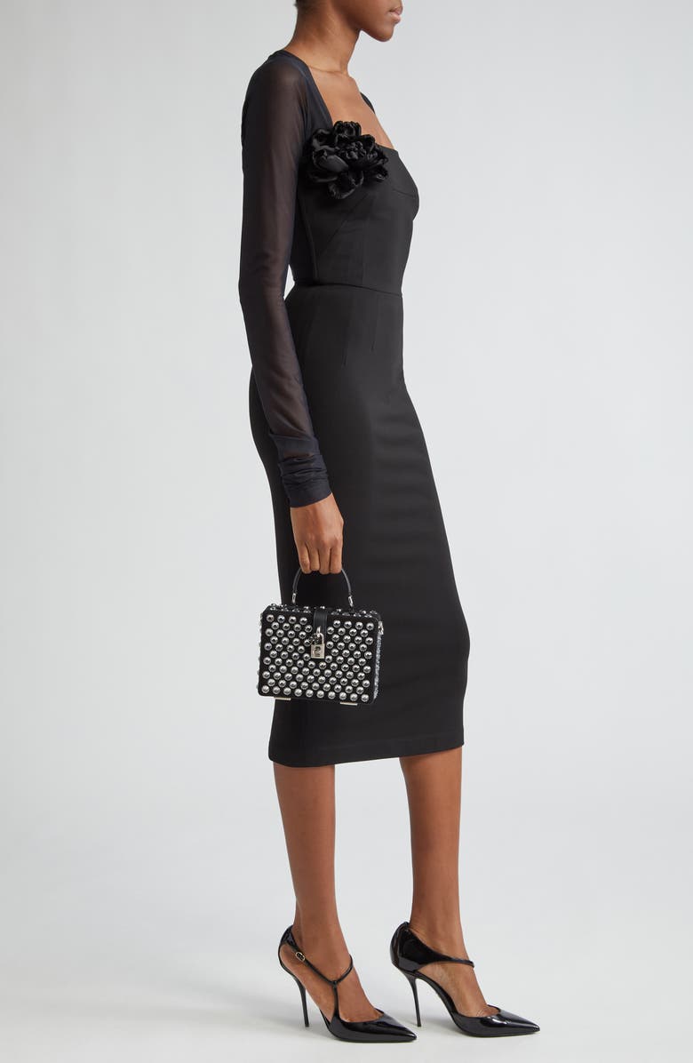 Dolce&Gabbana Crystal Embellished Box Bag, Alternate, color,