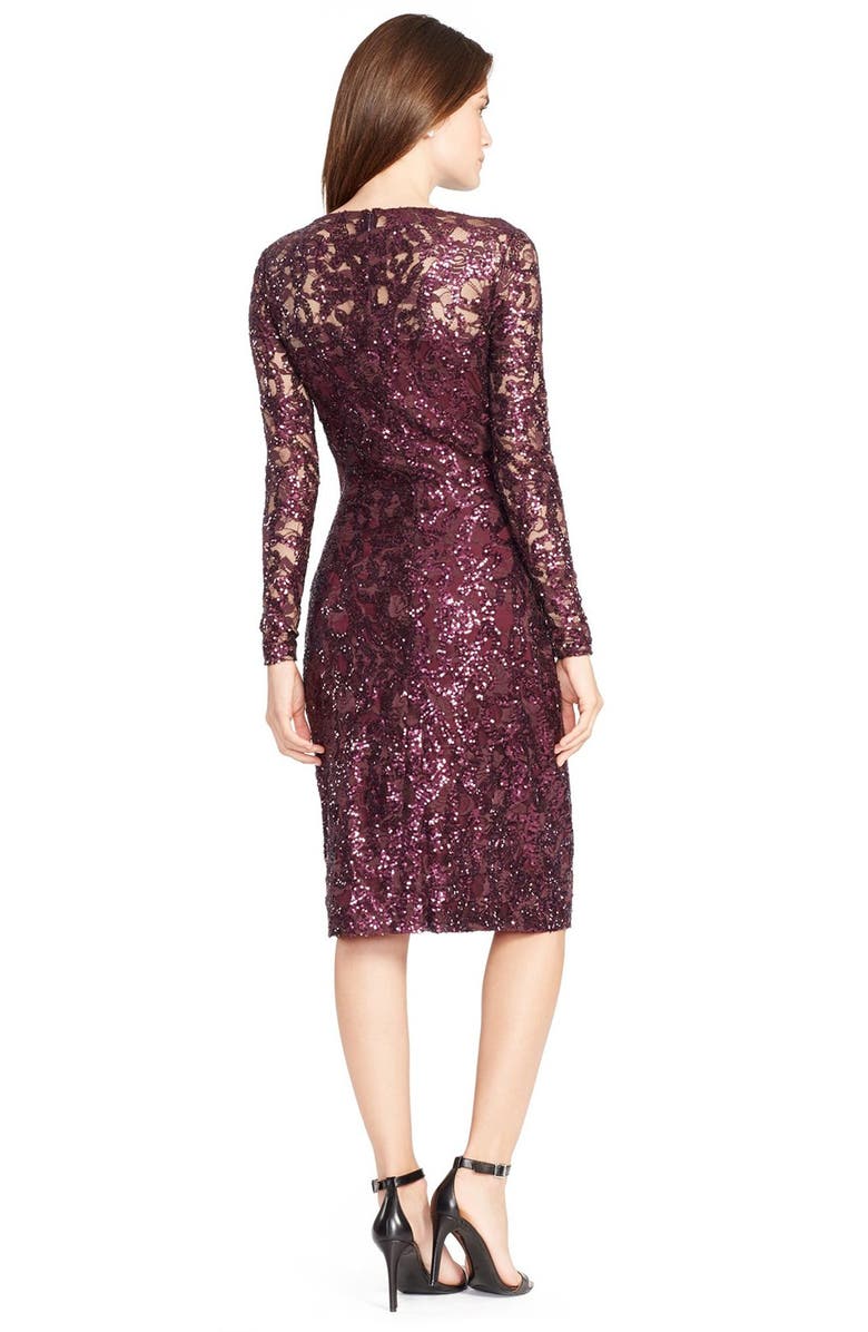 Lauren Ralph Lauren Sequin Lace Sheath Dress, Alternate, color, 