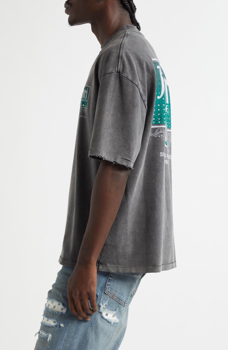 AMIRI Lounge Crystal Embellished Cotton Graphic T-Shirt, Alternate, color, 