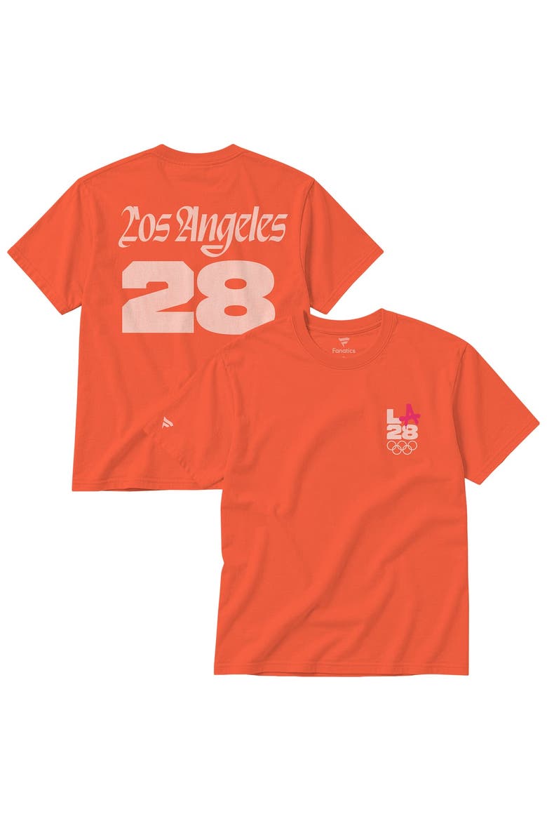 Unisex Fanatics Orange LA28 Summer Olympics Superbloom Color Bar T-Shirt, Main, color, Orange
