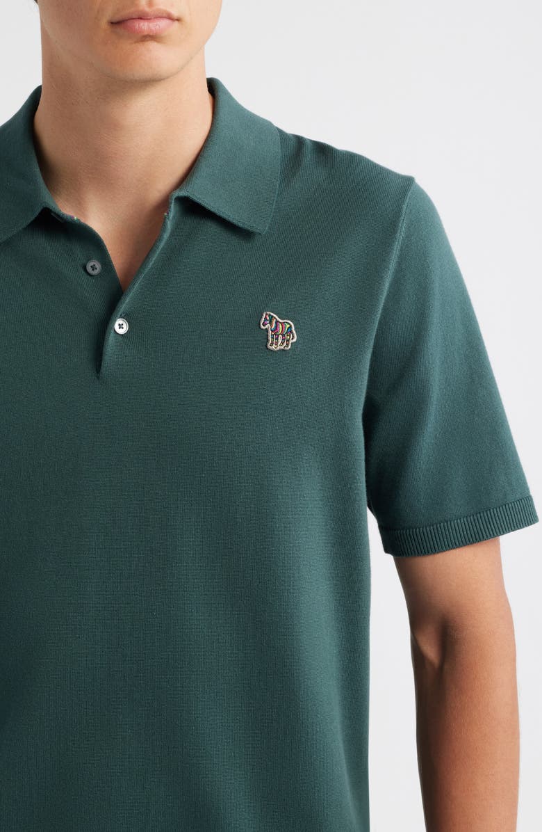 PS Paul Smith Zebra Badge Polo, Alternate, color, Petrol Green