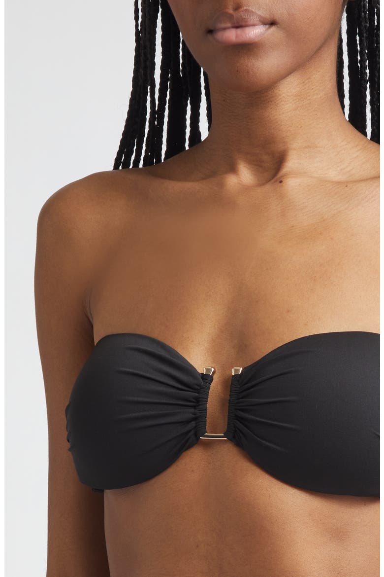 Bandeau Bikini Top, Alternate, color, BLACK